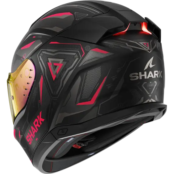 Shark skwal i3 LINIK Mat, Motorrad Helm mit integriertem Bremslicht