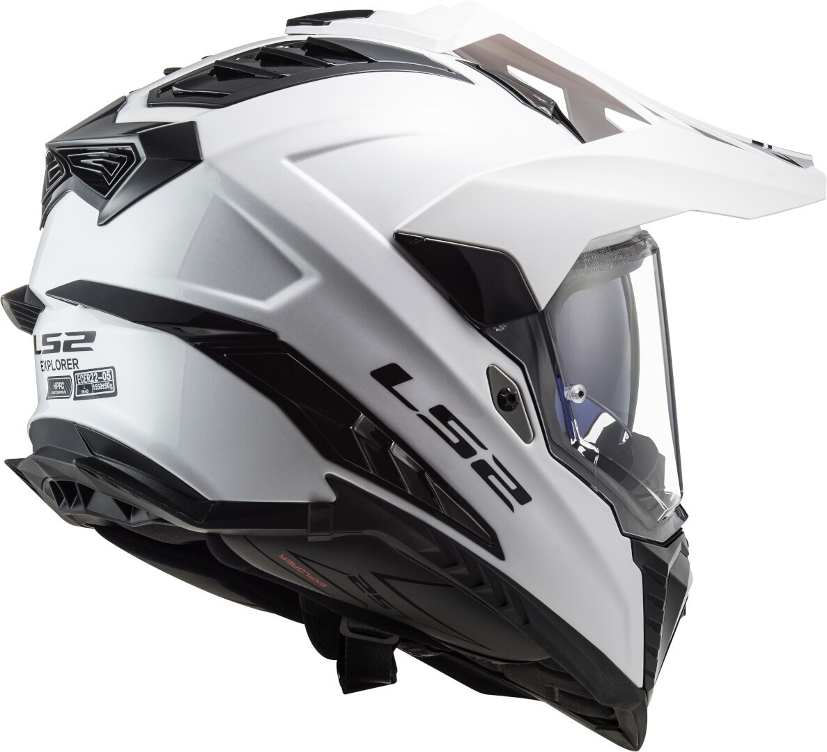 LS2 MX701 EXPLORER SOLID Motocross Helm withe